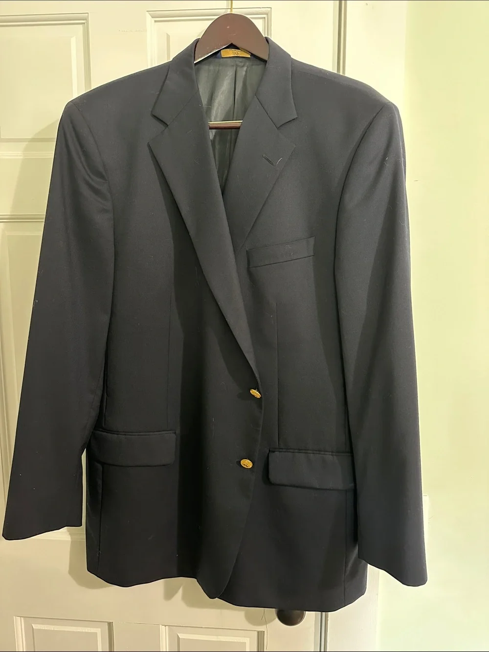 Classic Men's Navy Two-Button Blazer